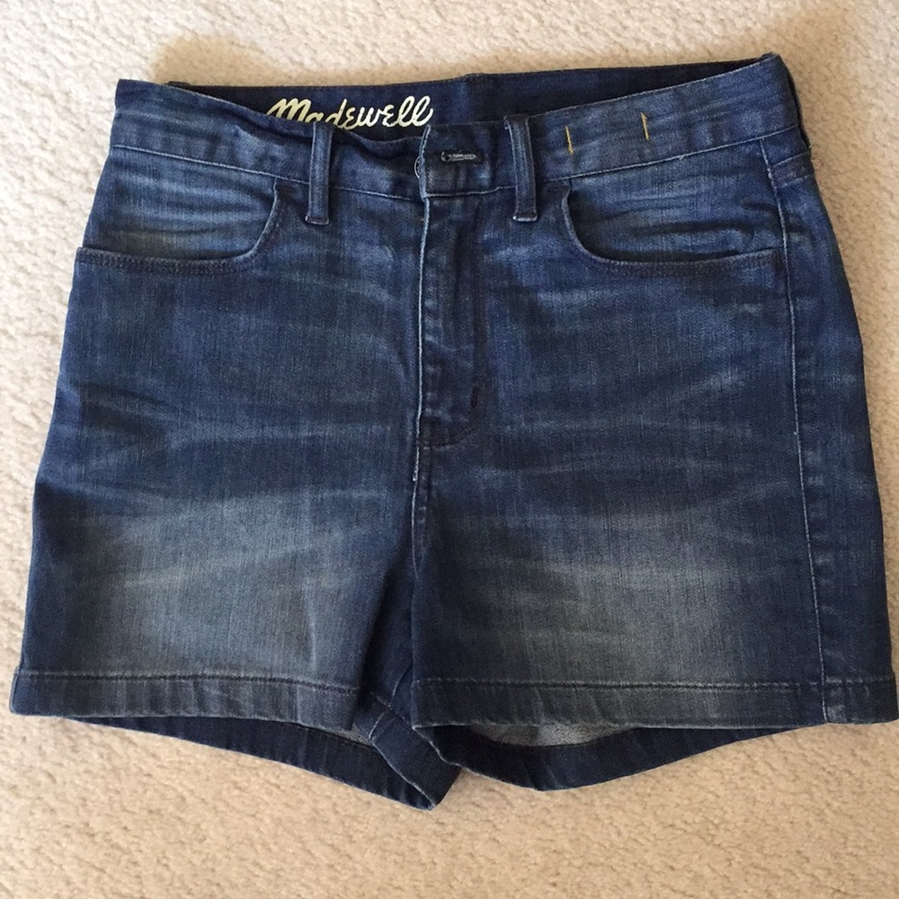 Madewell high waist denim shorts